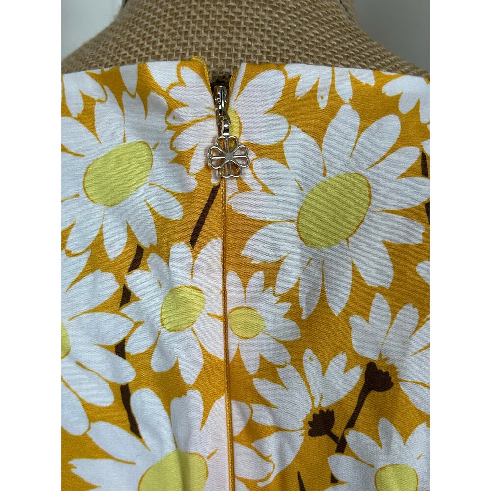 Kate Spade New York Daisy Poplin Vineyard Yellow Midi Dress Size 6 - Picture 5 of 8